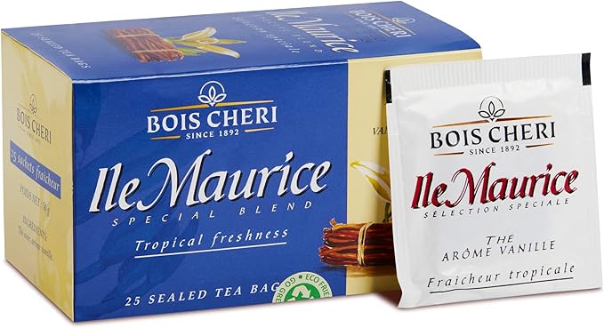Bois Cheri  - Mauritian Black Vanilla 25 Tea Bags